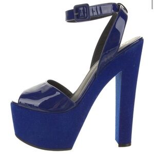 Giuseppe Zanotti Navy Platform Sandals